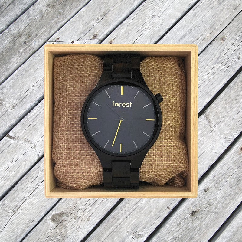 Umber watch in Forest wooden gift box