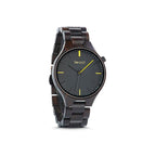 Umber black wood watch, side profile