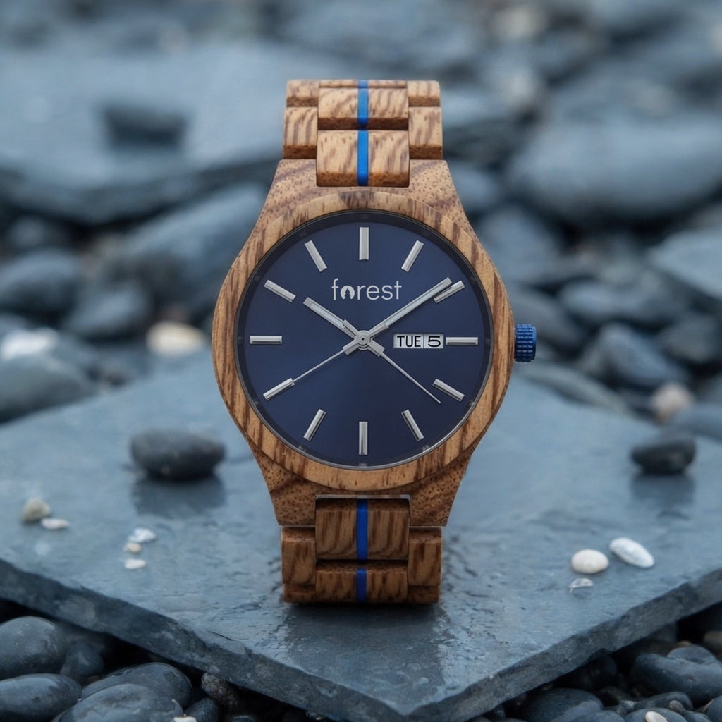Harbour wooden watch, front view