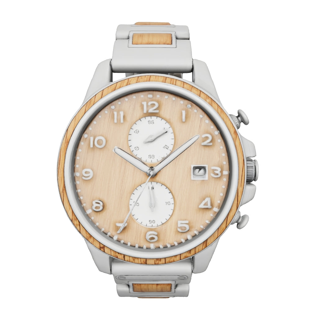 BARREL whiskey barrel oak chronograph watch, 3D model