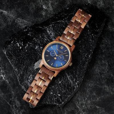 Windsor Kosso wooden watch on a side angle